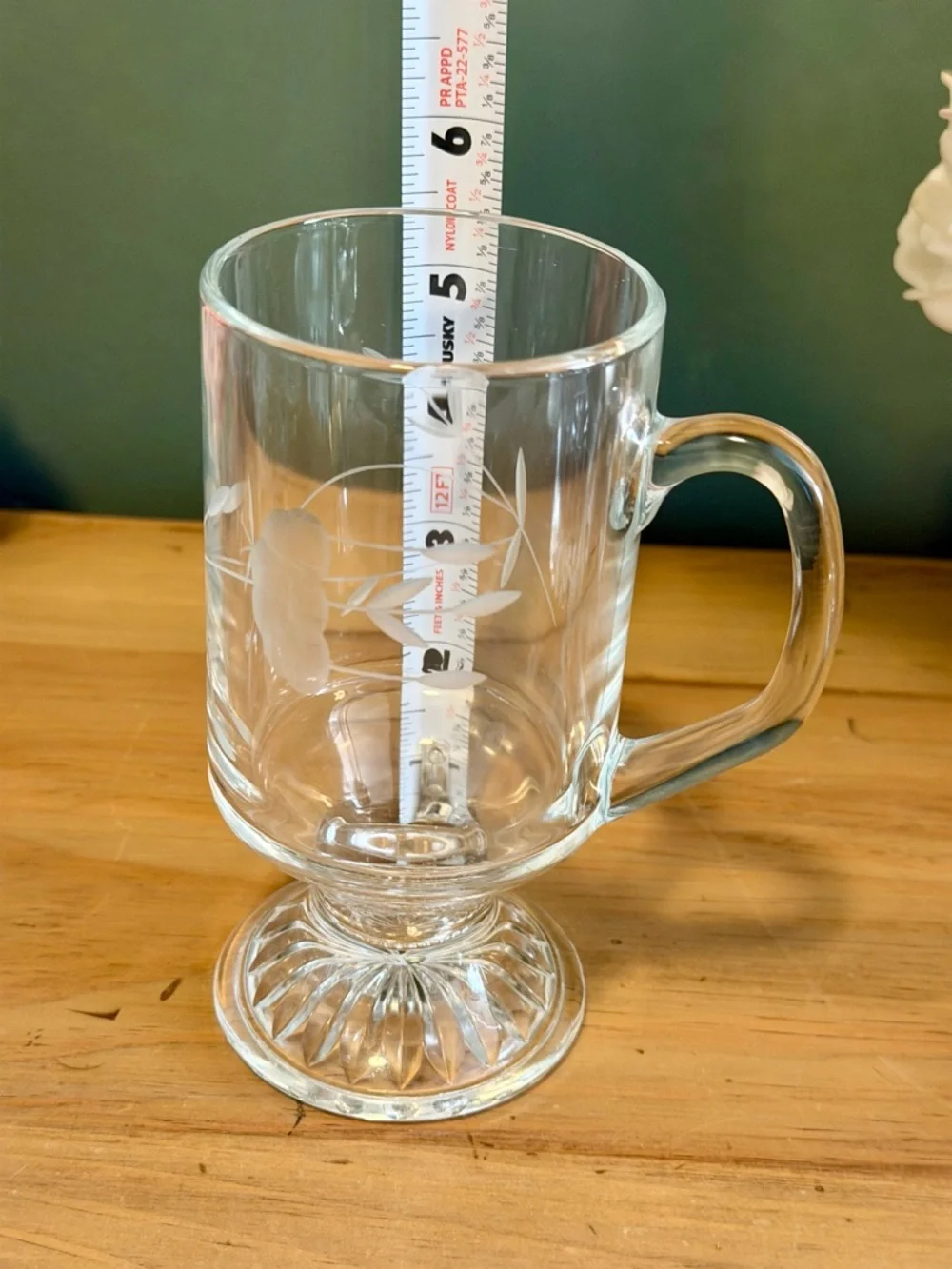 Princess House Heritage Footed Irish Coffee Mug & Ice Bucket